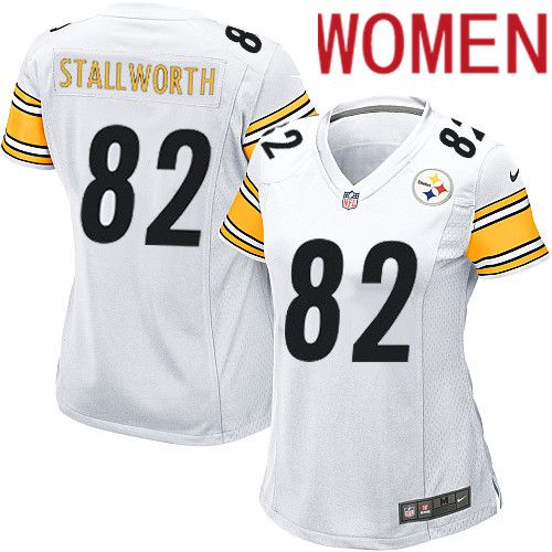Women Pittsburgh Steelers 82 John Stallworth Nike White Game NFL Jersey